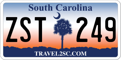 SC license plate ZST249