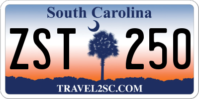 SC license plate ZST250
