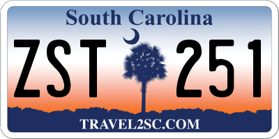 SC license plate ZST251