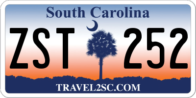 SC license plate ZST252