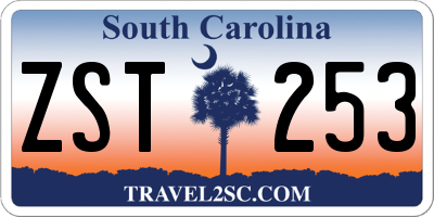 SC license plate ZST253