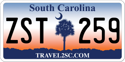 SC license plate ZST259