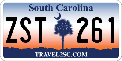 SC license plate ZST261