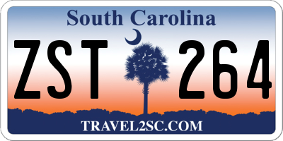 SC license plate ZST264