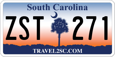 SC license plate ZST271