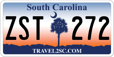 SC license plate ZST272