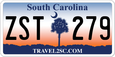 SC license plate ZST279