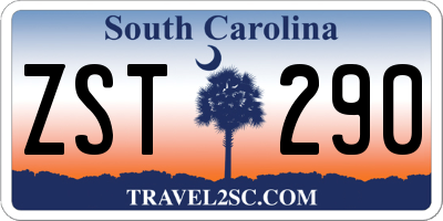 SC license plate ZST290