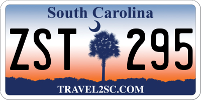SC license plate ZST295