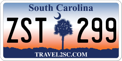 SC license plate ZST299