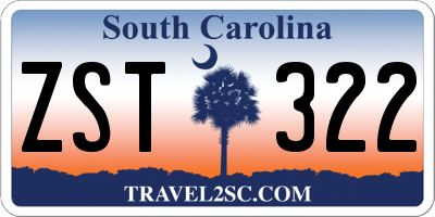 SC license plate ZST322