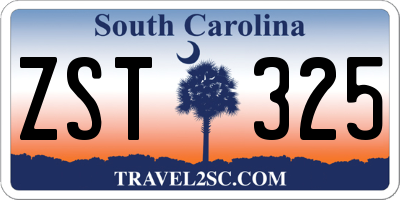 SC license plate ZST325
