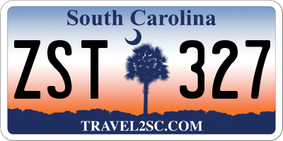 SC license plate ZST327