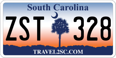 SC license plate ZST328