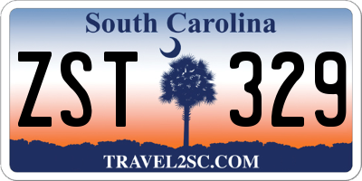 SC license plate ZST329