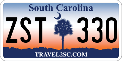 SC license plate ZST330