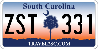 SC license plate ZST331