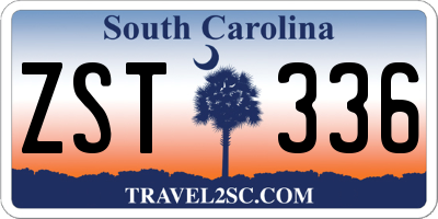 SC license plate ZST336