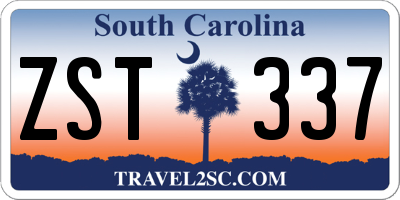 SC license plate ZST337