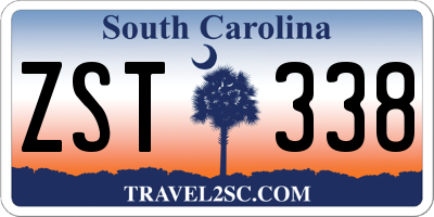 SC license plate ZST338