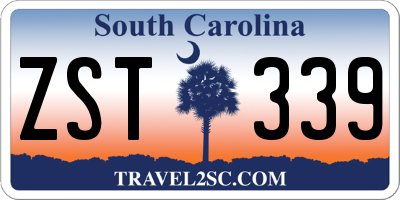 SC license plate ZST339