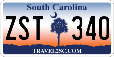 SC license plate ZST340