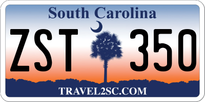 SC license plate ZST350