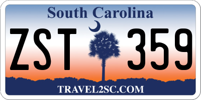 SC license plate ZST359