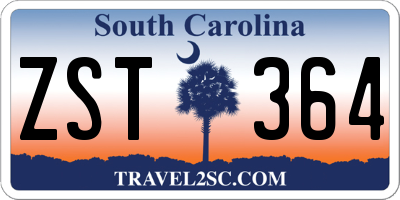 SC license plate ZST364