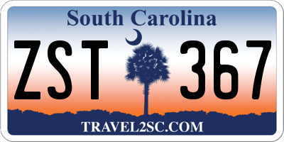 SC license plate ZST367