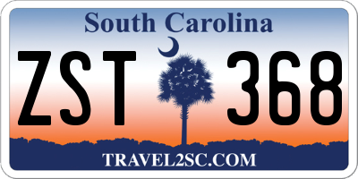 SC license plate ZST368