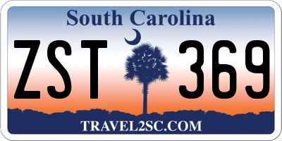 SC license plate ZST369