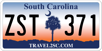 SC license plate ZST371