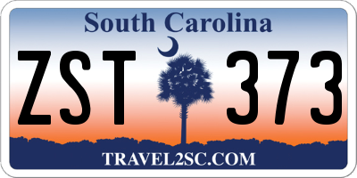 SC license plate ZST373