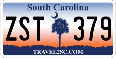 SC license plate ZST379