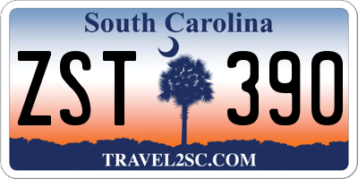 SC license plate ZST390