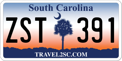 SC license plate ZST391
