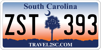SC license plate ZST393