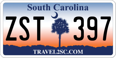 SC license plate ZST397