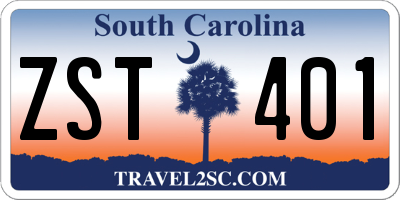 SC license plate ZST401