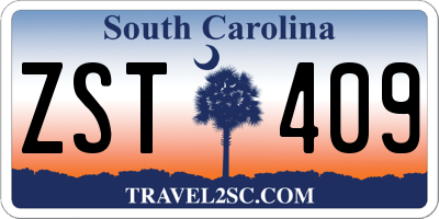 SC license plate ZST409