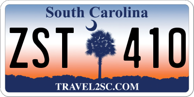SC license plate ZST410
