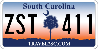 SC license plate ZST411