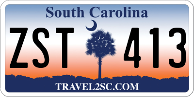 SC license plate ZST413