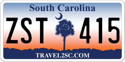 SC license plate ZST415