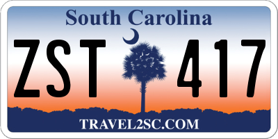 SC license plate ZST417