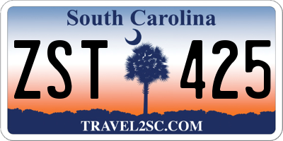 SC license plate ZST425