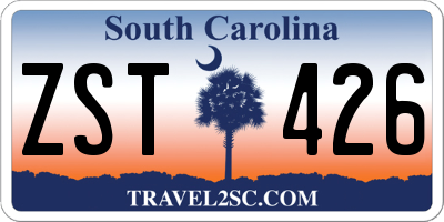 SC license plate ZST426