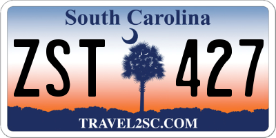 SC license plate ZST427