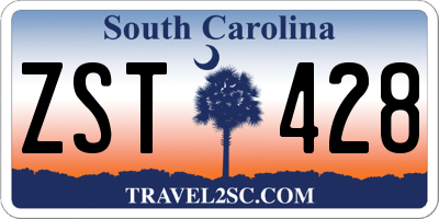 SC license plate ZST428